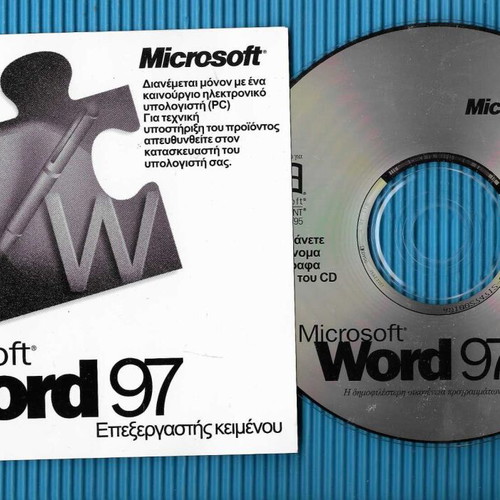 Microsoft Word 97 with CD like new