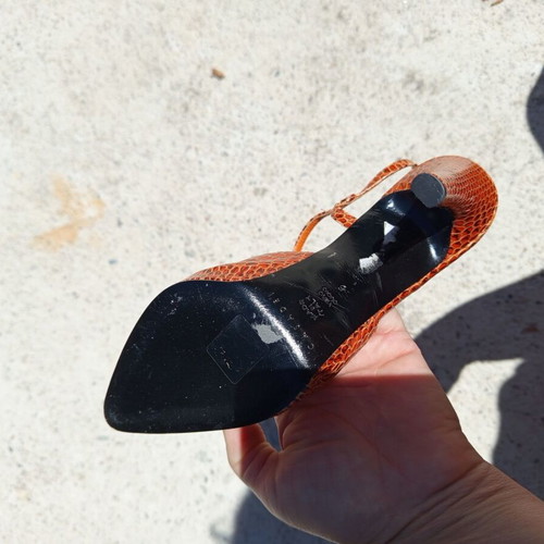 Casadei leather pumps very good condition size 5/38 orange