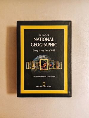 National Geographic collectible DVD set like new, all issues since 1888