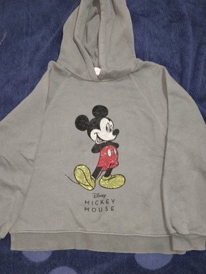 Mickey Mouse sweatshirt like new, gray, size 146 cm