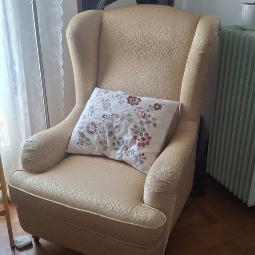 Armchair used, beech wood, like new condition