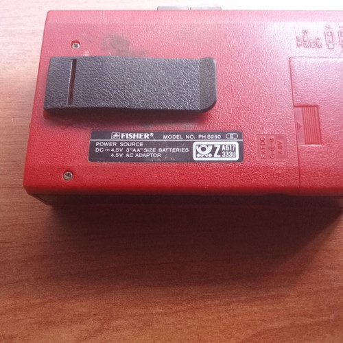 Fisher PH S250 Walkman red portable cassette player from 1980s used