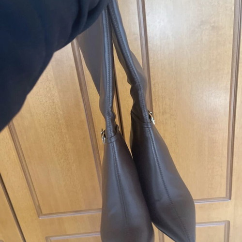Knee-high boots, dark brown, size 41