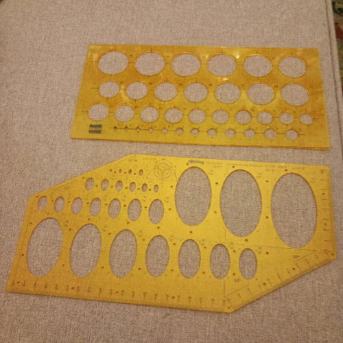 Stencil circles and Rotring templates like new