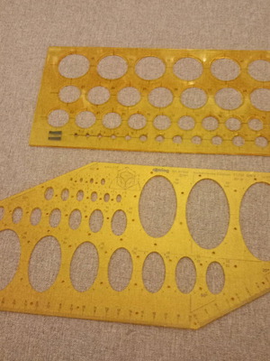 Stencil circles and Rotring templates like new