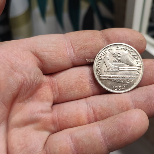 20 Drachmae 1930 Poseidon silver coin like new