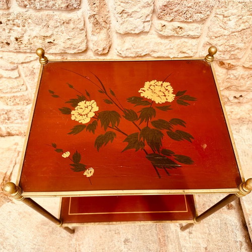 Chinoiserie vintage handmade bedside tables set of 2
