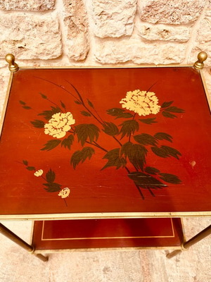 Chinoiserie vintage handmade bedside tables set of 2
