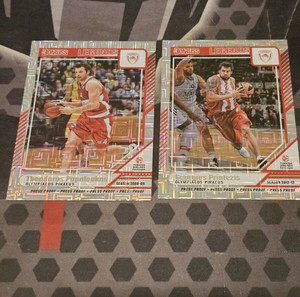 2024-25 Panini Euroleague Donruss Papaloukas + Printezis Press Proof Olympiacos