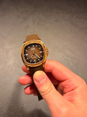 Mido Multifort TV Big Date 40mm ρολόι σαν καινούργιο, καφέ και χρυσαφί