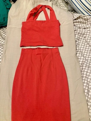 Co-ord set skirt and top Access Fashion like new, red