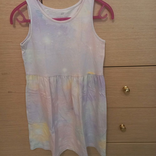 Set of 2 H&M cotton dresses No.6-8 like new, multicolored