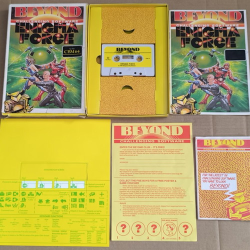 Enigma Force (Beyond Software) Commodore Cassette like new, Big Box