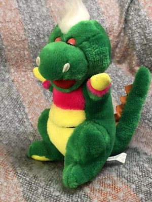 Plush dragon toy, polyester, 13x23x14 cm