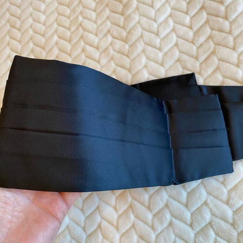 Satin black belt for men's formal suit new