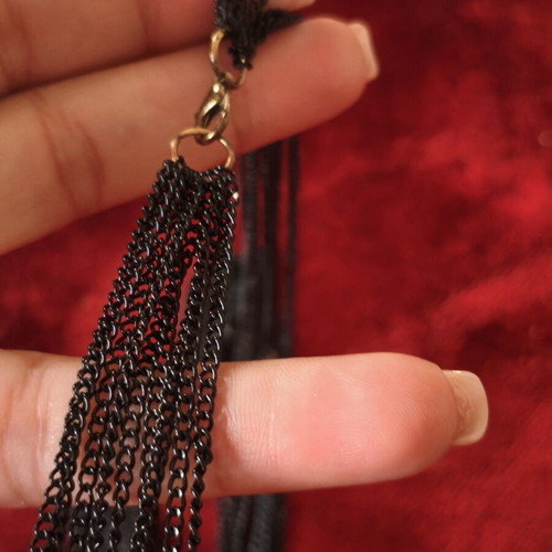 Multi-Strand Black Necklace "Dark Elegance" like new
