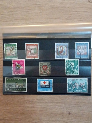 Swiss stamps used, lot of 10 pieces