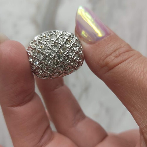 Chunky ring used with zircon stones