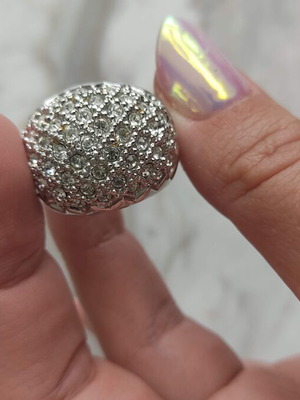 Chunky ring used with zircon stones