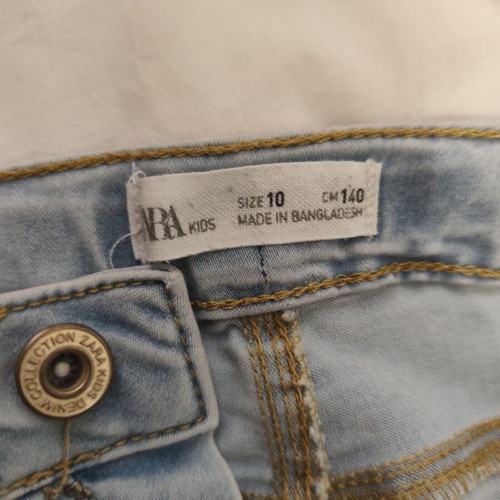 Zara Kids Skinny Jeans Light Blue Like New, Size 140 cm, Age 10