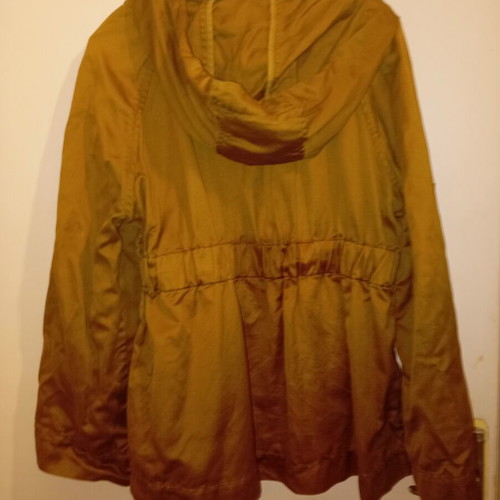 French Connection women's jacket used, mustard color, size L, cotton and linen