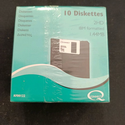 Box of 10 sealed IBM 2HD 1.44 MB floppy disks new