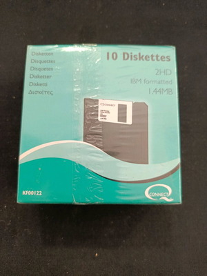 Box of 10 sealed IBM 2HD 1.44 MB floppy disks new