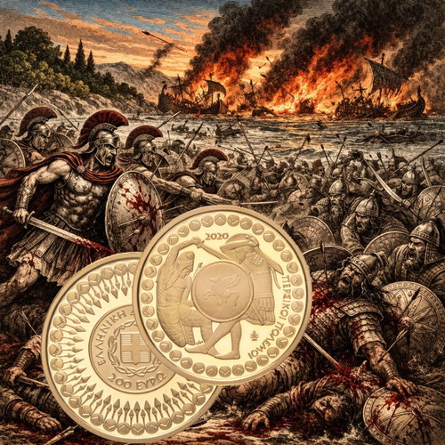 Greece 2020 Gold 200 Euro Coin Persian Wars Proof