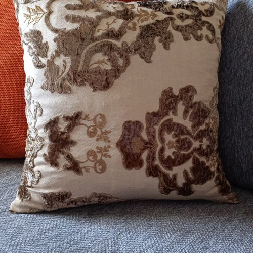 Handmade Silk Embroidered Pillowcase with Zipper