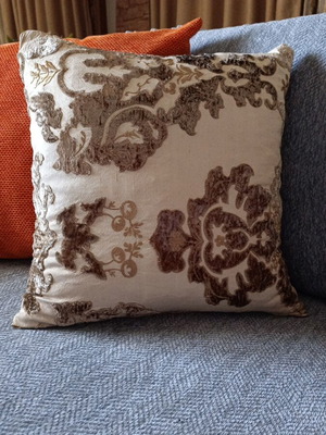 Handmade Silk Embroidered Pillowcase with Zipper