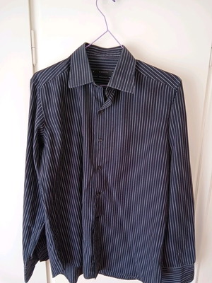 Manetti striped shirt used, cotton, size M, black