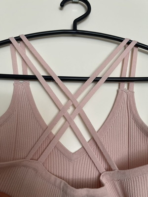 Stretch dress like new, beige and pink, one size