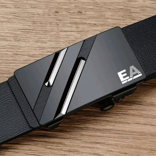 EA men's belt new, black matte
