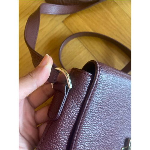 Aigner leather crossbody bag, burgundy