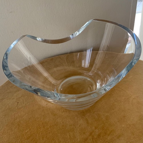 Bohemian Crystal Decorative Bowl used with small chips