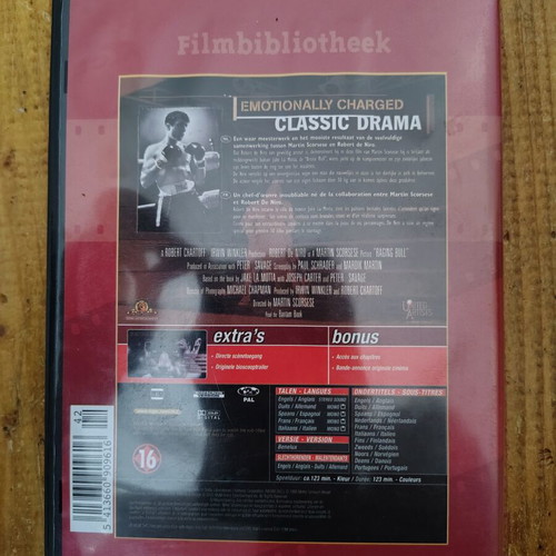 Raging Bull DVD used with English subtitles, drama biopic
