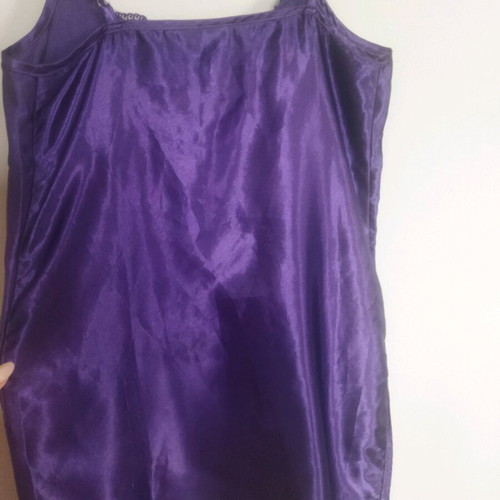 Satin nightdress like new, size S, purple