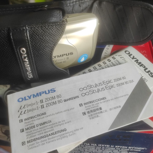 Olympus Mju II Zoom 80 Silver 35mm Film Camera mint