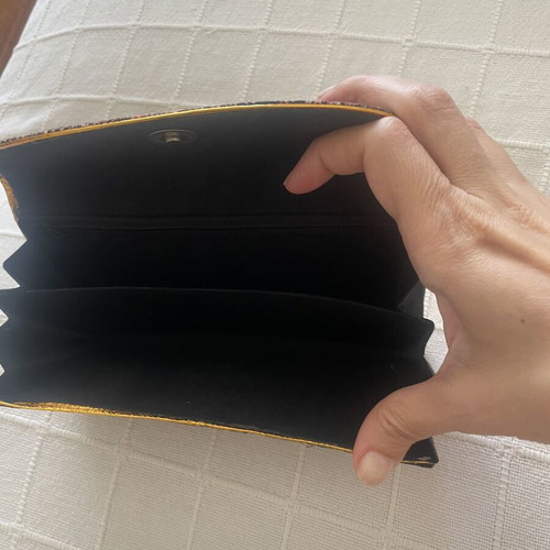 Handmade fabric clutch from Bali like new, ethnic print