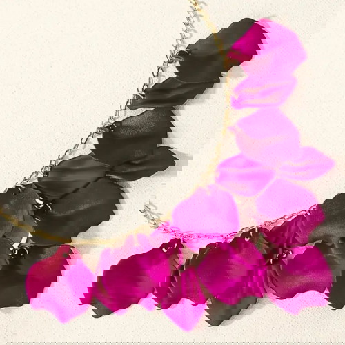 Κολιέ καινούργιο με φούξια χρώμα