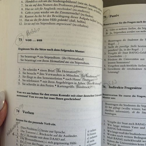 Deutsch für Studenten Grammatisches Arbeitsbuch used