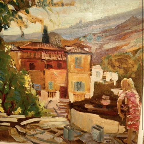 Periklis Vyzantios painting landscape like new