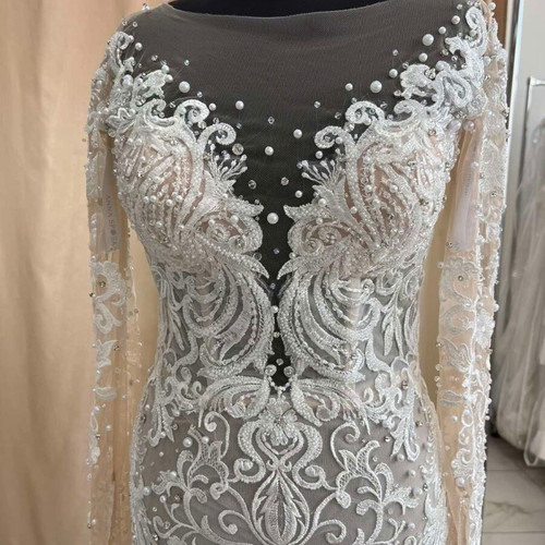 Anna Sposa wedding dress like new, white and beige, size S
