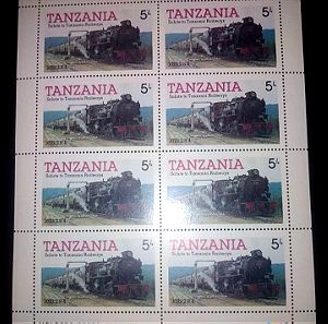 ΜΙΣΗ ΤΙΜΗ Τανζανία 150+ ασφραγιστα σε σειρές, φεγιε και φύλλα (3)