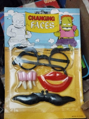 Vintage carnival face accessories sealed package