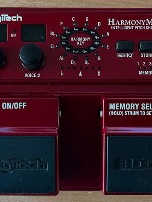 Harmony Man Digitech Intelligent Pitch Shifter used with power supply