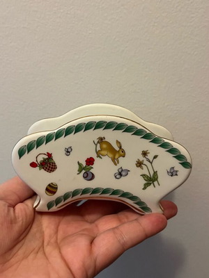 Limoges vintage porcelain napkin holder like new