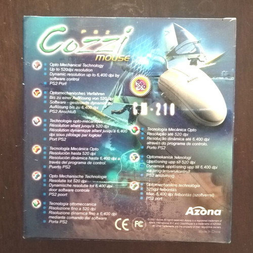 PS2 Mouse Azona Cozzi CM210 520dpi new, sealed