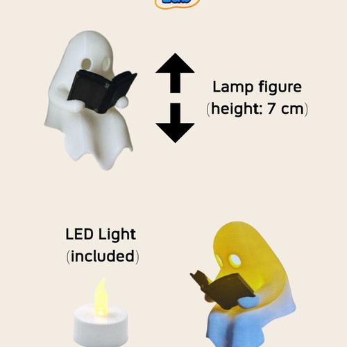 3D Printed Ghost Reader Lamp table light new