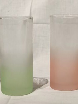 Set of 6 crystal glasses, 13 cm height